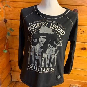 Double D Ranch Hank Williams Long Sleeved T-shirt Size XS